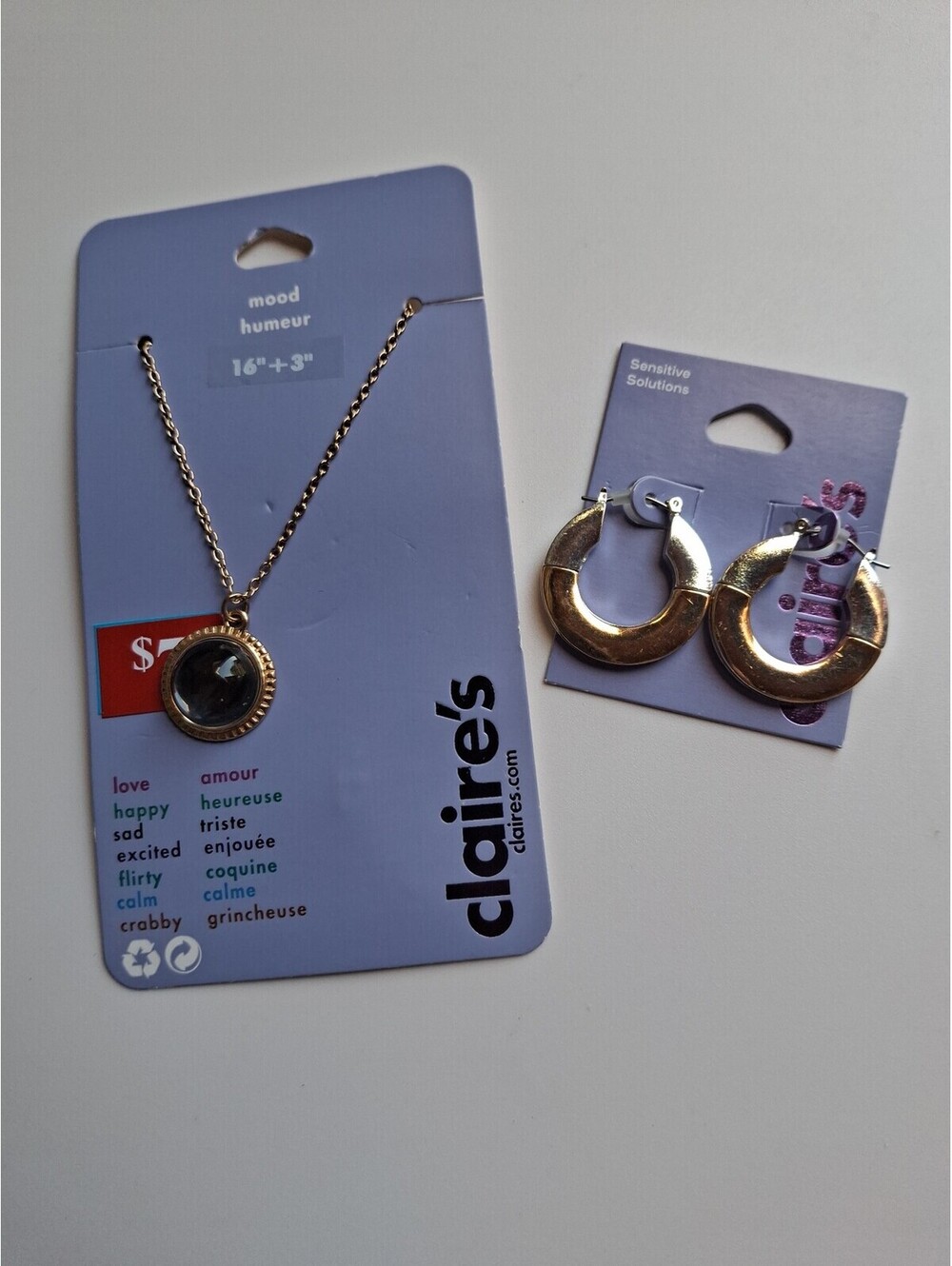 Claire's Earrings + Necklace Bundle NWT